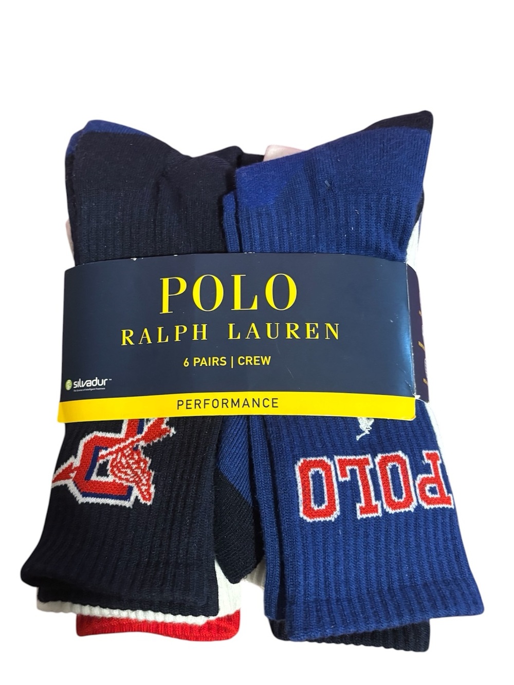 🏇NWT Polo by Ralph Lauren Crew Socks Pack - Navy, Blue, Red, White🏇